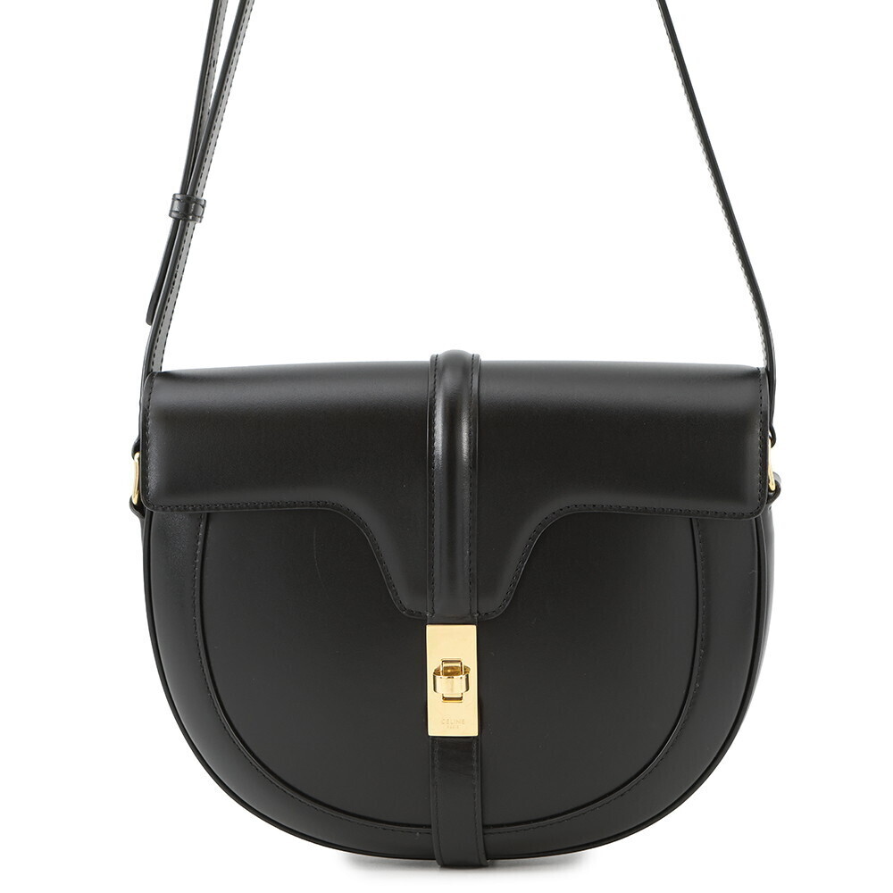 Celine Shoulder Bag Buzas Seize Leather Black